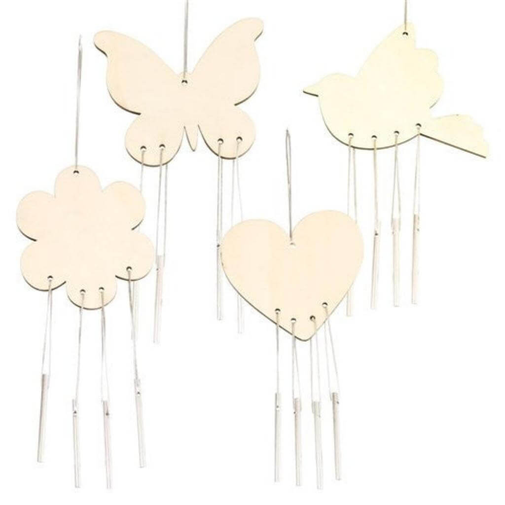 Wooden Wind Chimes Pack of 4
